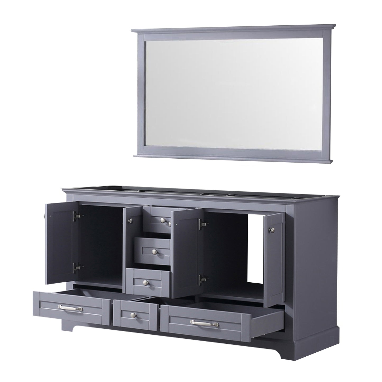 Dukes 60 in. W x 22 in. D Dark Grey Double Bath Vanity