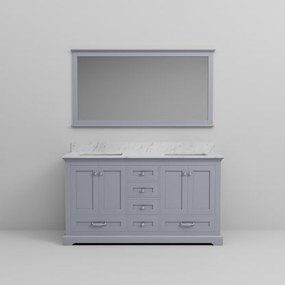 Dukes 60 in. W x 22 in. D Dark Grey Double Bath Vanity