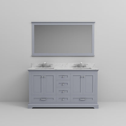 Dukes 60 in. W x 22 in. D Dark Grey Double Bath Vanity