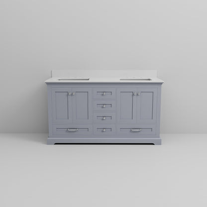 Dukes 60 in. W x 22 in. D Dark Grey Double Bath Vanity