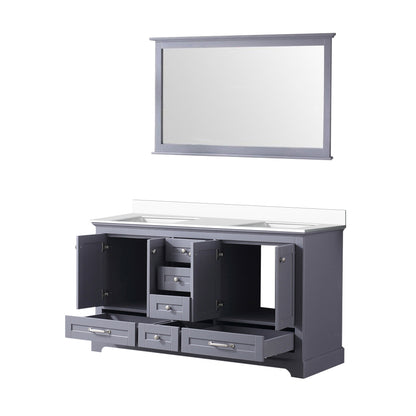 Dukes 60 in. W x 22 in. D Dark Grey Double Bath Vanity