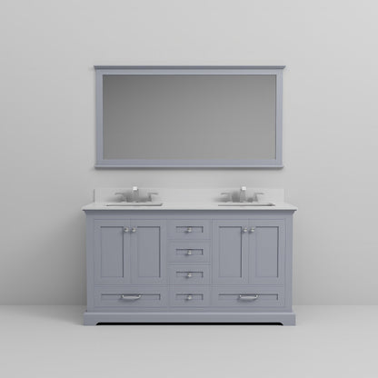 Dukes 60 in. W x 22 in. D Dark Grey Double Bath Vanity