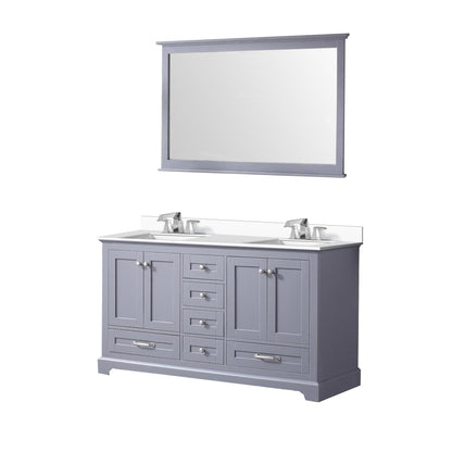 Dukes 60 in. W x 22 in. D Dark Grey Double Bath Vanity