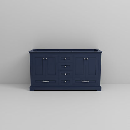Dukes 60 in. W x 22 in. D Navy Blue Double Bath Vanity