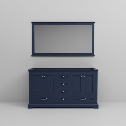 Dukes 60 in. W x 22 in. D Navy Blue Double Bath Vanity