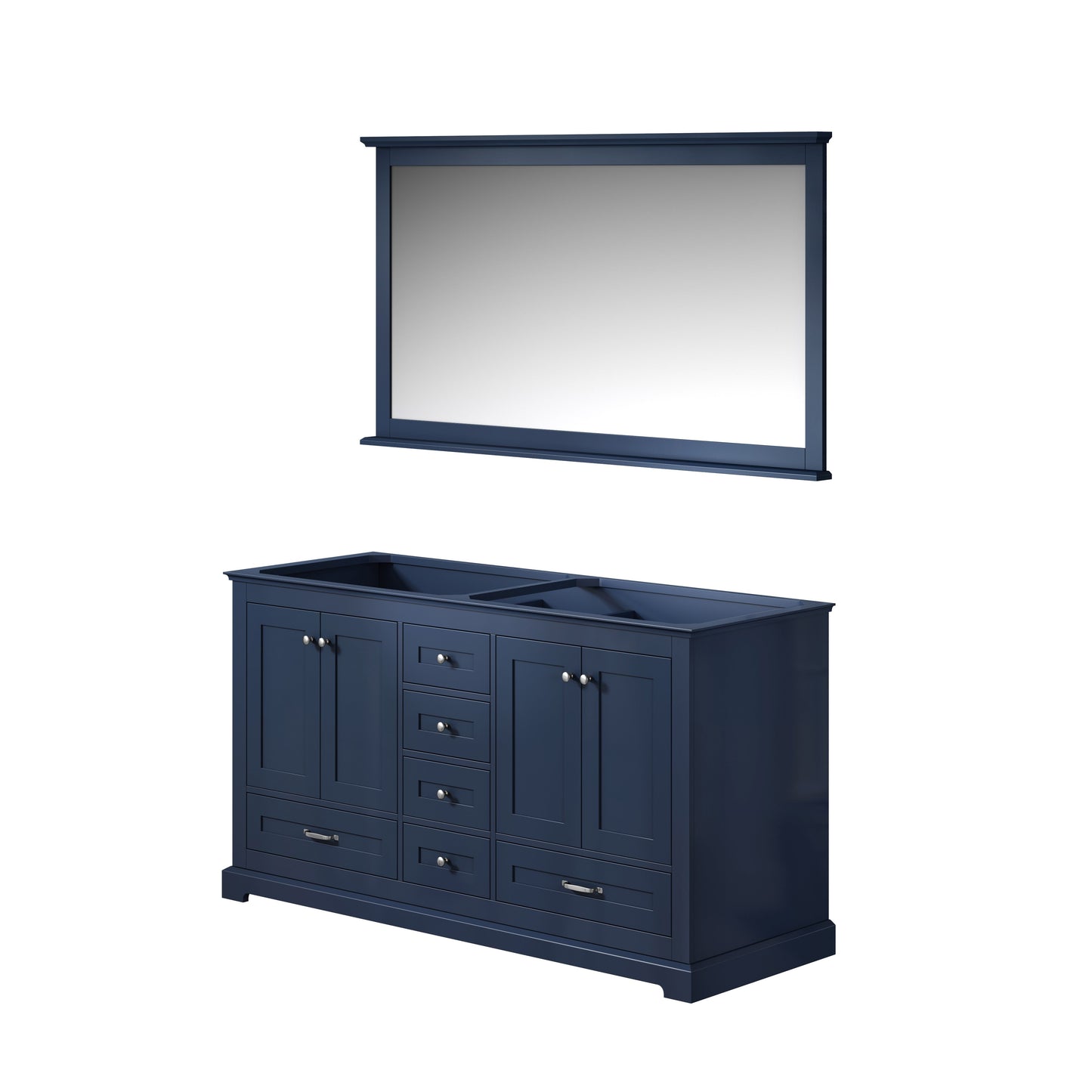 Dukes 60 in. W x 22 in. D Navy Blue Double Bath Vanity