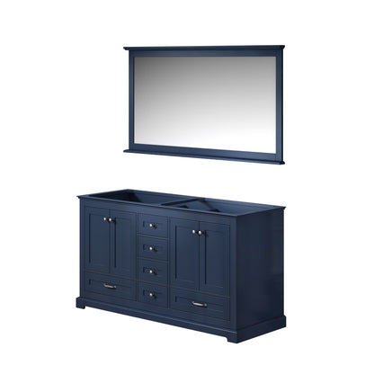Dukes 60 in. W x 22 in. D Navy Blue Double Bath Vanity