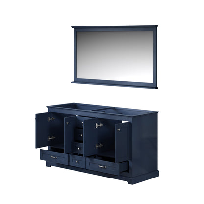 Dukes 60 in. W x 22 in. D Navy Blue Double Bath Vanity