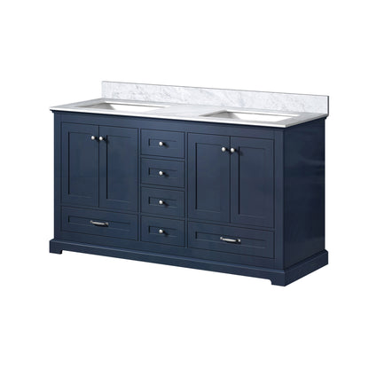 Dukes 60 in. W x 22 in. D Navy Blue Double Bath Vanity