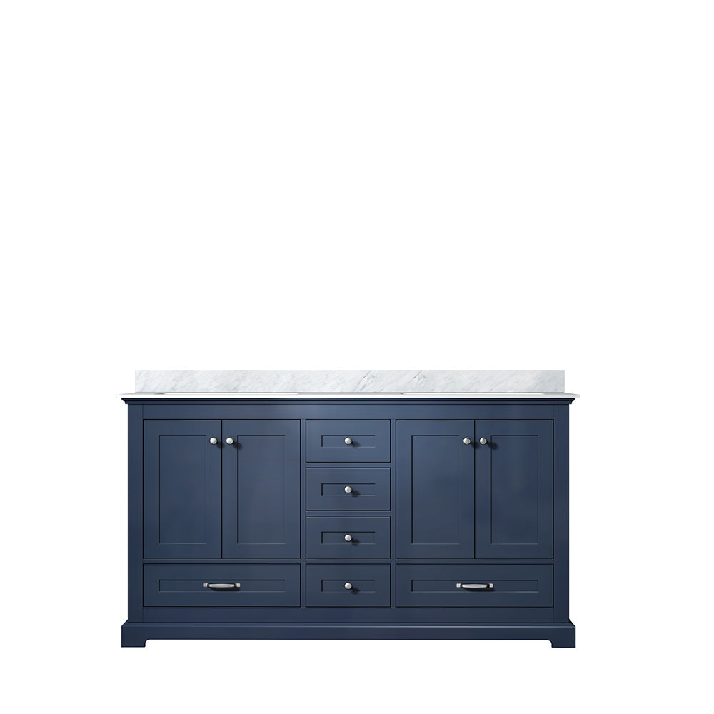 Dukes 60 in. W x 22 in. D Navy Blue Double Bath Vanity