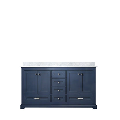 Dukes 60 in. W x 22 in. D Navy Blue Double Bath Vanity