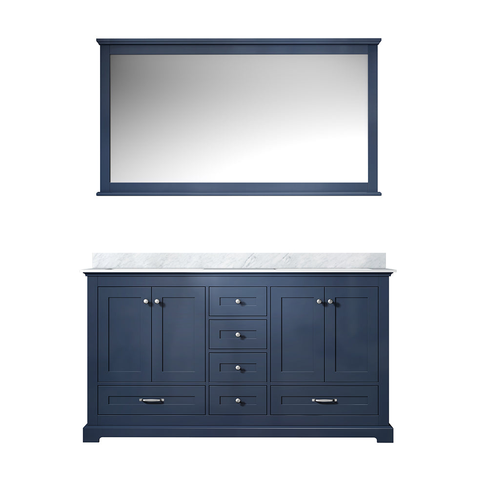 Dukes 60 in. W x 22 in. D Navy Blue Double Bath Vanity