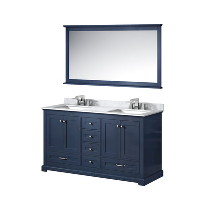 Dukes 60 in. W x 22 in. D Navy Blue Double Bath Vanity