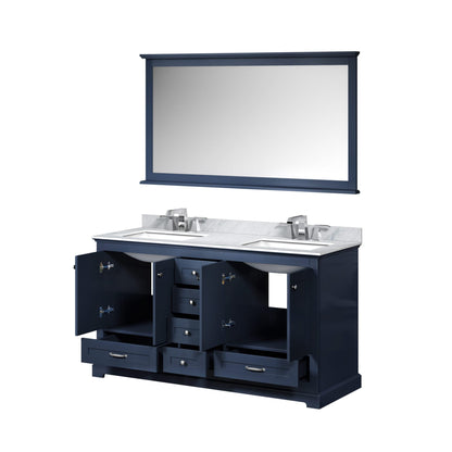 Dukes 60 in. W x 22 in. D Navy Blue Double Bath Vanity