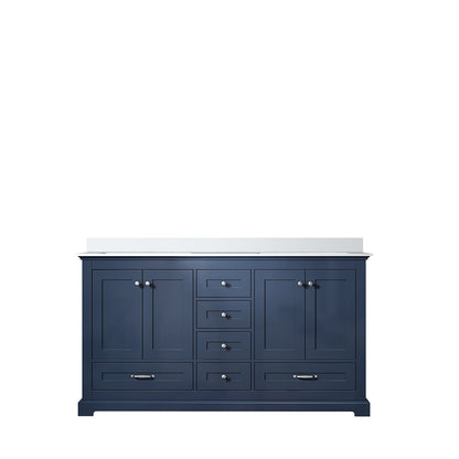 Dukes 60 in. W x 22 in. D Navy Blue Double Bath Vanity
