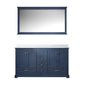 Dukes 60 in. W x 22 in. D Navy Blue Double Bath Vanity