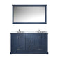 Dukes 60 in. W x 22 in. D Navy Blue Double Bath Vanity