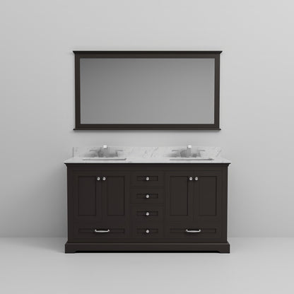 Dukes 60 in. W x 22 in. D Espresso Double Bath Vanity