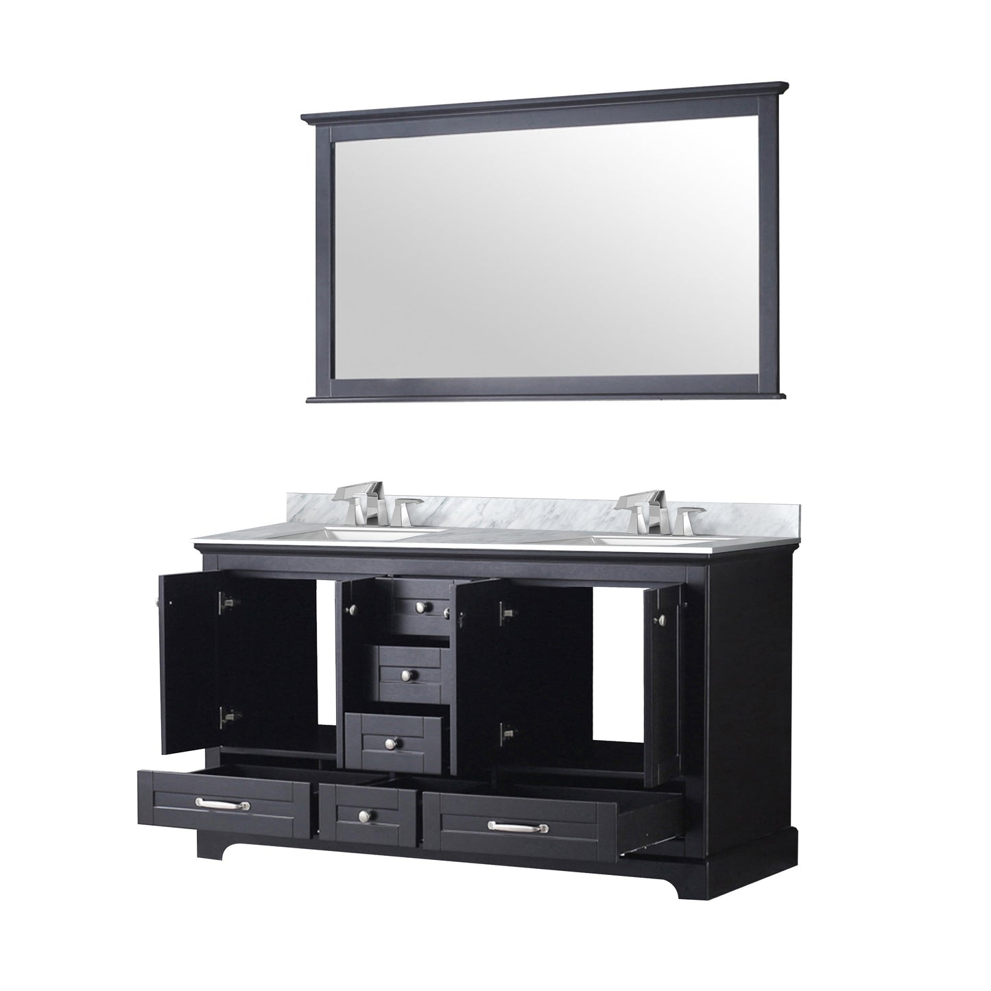 Dukes 60 in. W x 22 in. D Espresso Double Bath Vanity