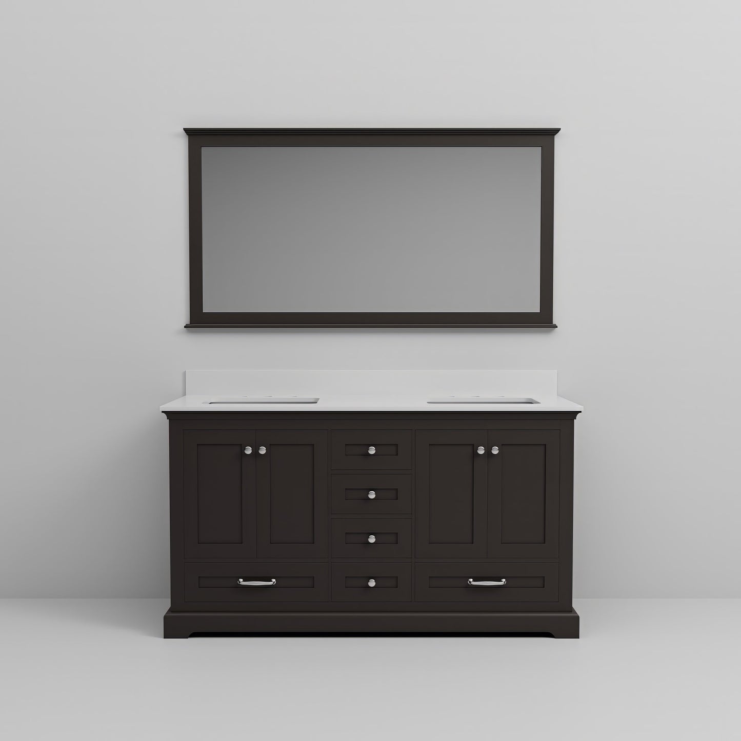 Dukes 60 in. W x 22 in. D Espresso Double Bath Vanity