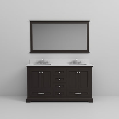 Dukes 60 in. W x 22 in. D Espresso Double Bath Vanity
