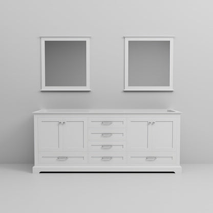 Dukes 80 in. W x 22 in. D White Double Bath Vanity