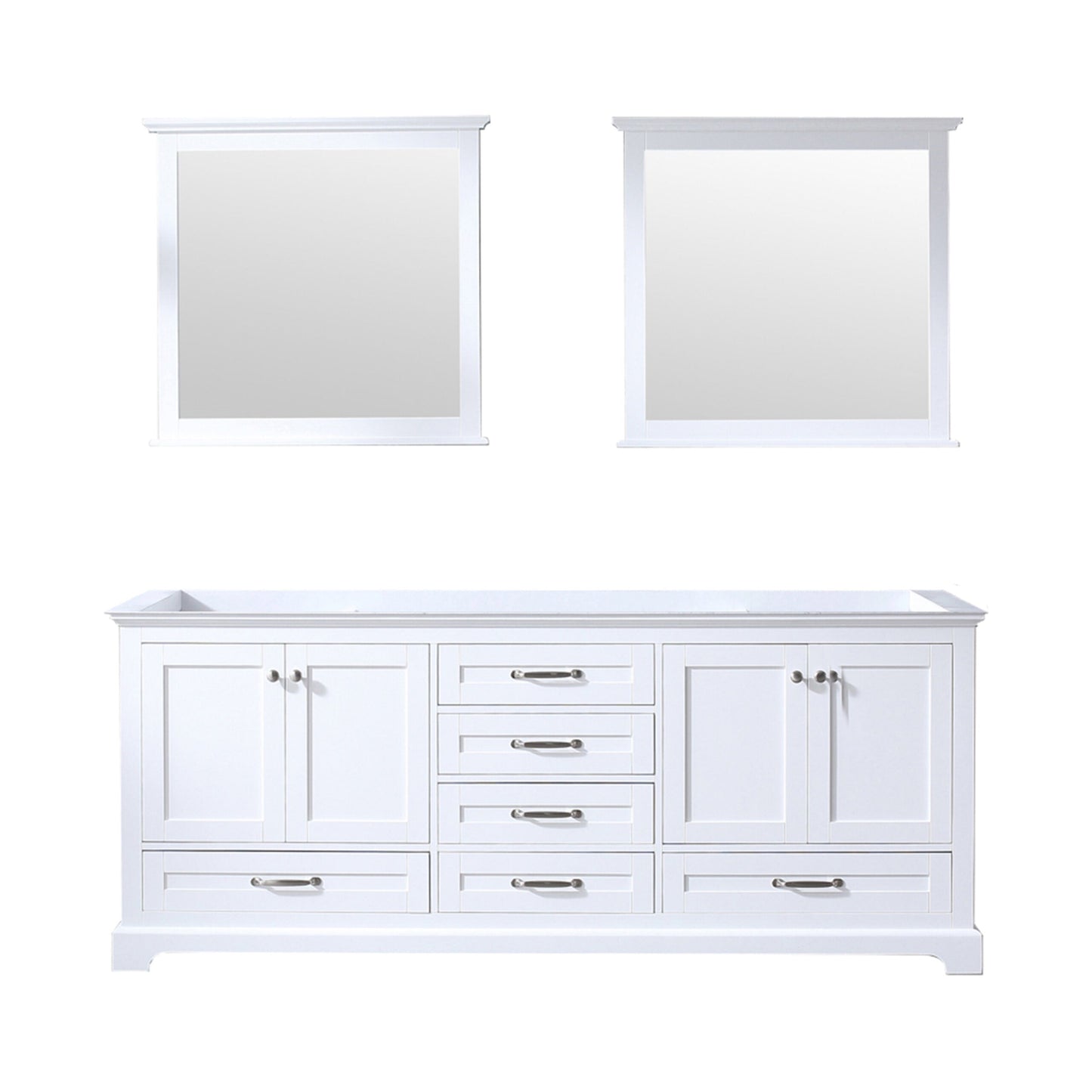 Dukes 80 in. W x 22 in. D White Double Bath Vanity