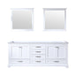 Dukes 80 in. W x 22 in. D White Double Bath Vanity