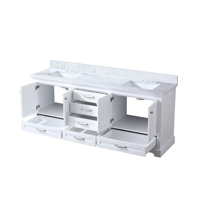 Dukes 80 in. W x 22 in. D White Double Bath Vanity