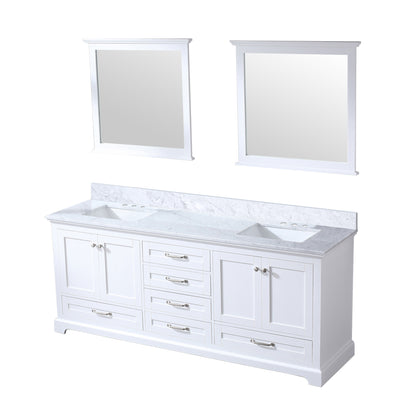 Dukes 80 in. W x 22 in. D White Double Bath Vanity