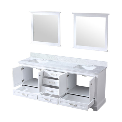 Dukes 80 in. W x 22 in. D White Double Bath Vanity