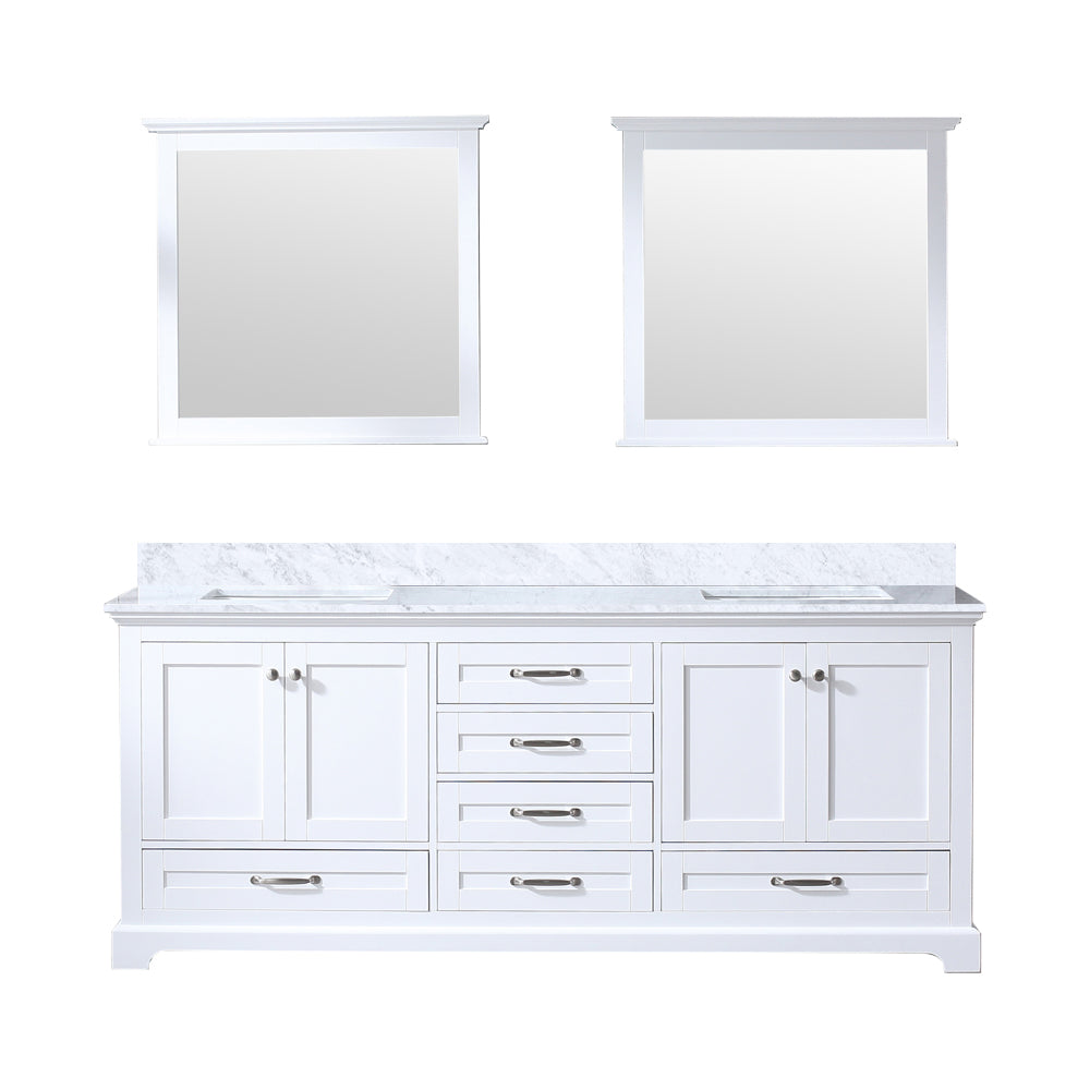 Dukes 80 in. W x 22 in. D White Double Bath Vanity