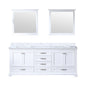 Dukes 80 in. W x 22 in. D White Double Bath Vanity