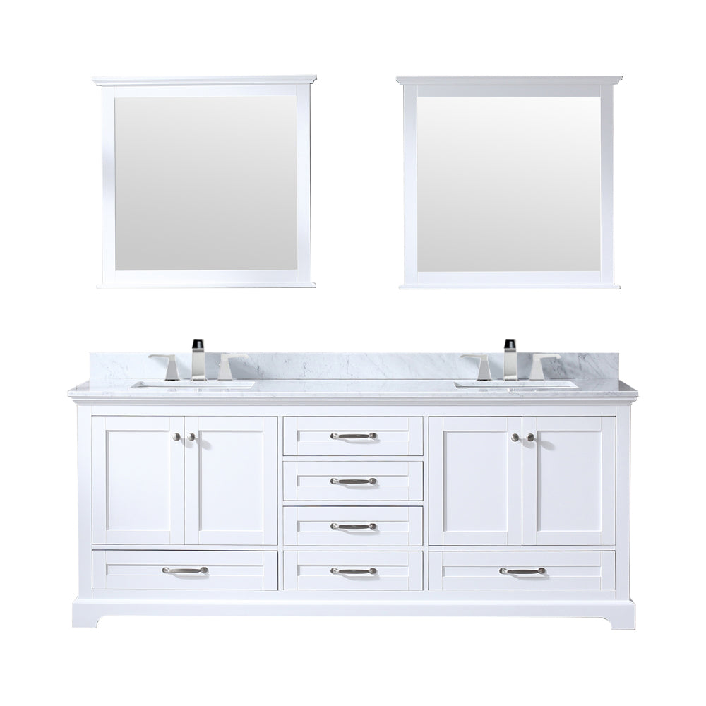 Dukes 80 in. W x 22 in. D White Double Bath Vanity