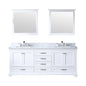 Dukes 80 in. W x 22 in. D White Double Bath Vanity