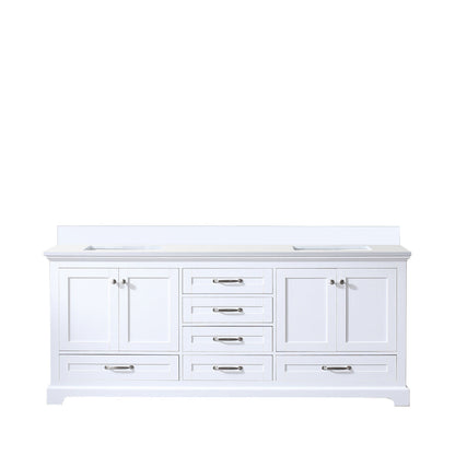 Dukes 80 in. W x 22 in. D White Double Bath Vanity