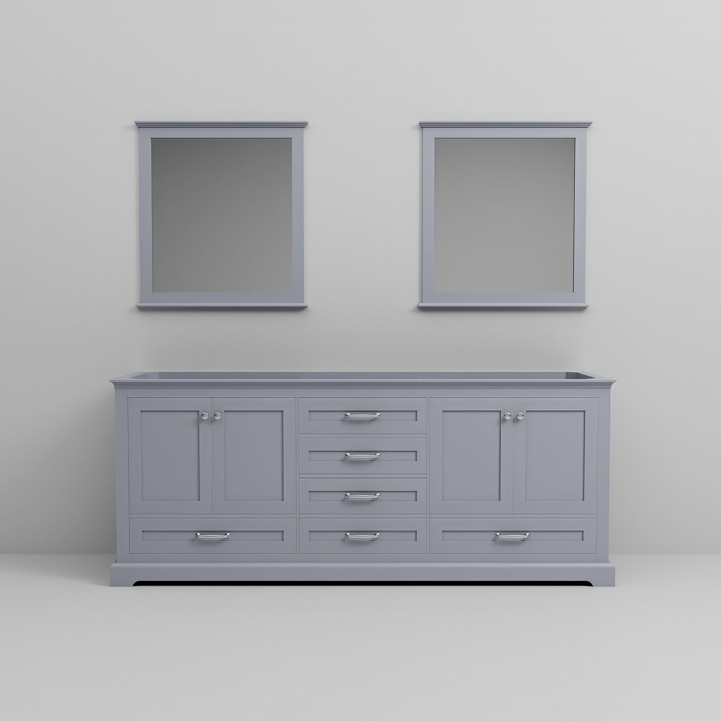Dukes 80 in. W x 22 in. D Dark Grey Double Bath Vanity
