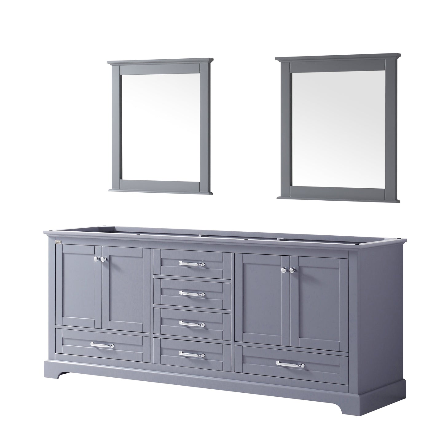 Dukes 80 in. W x 22 in. D Dark Grey Double Bath Vanity