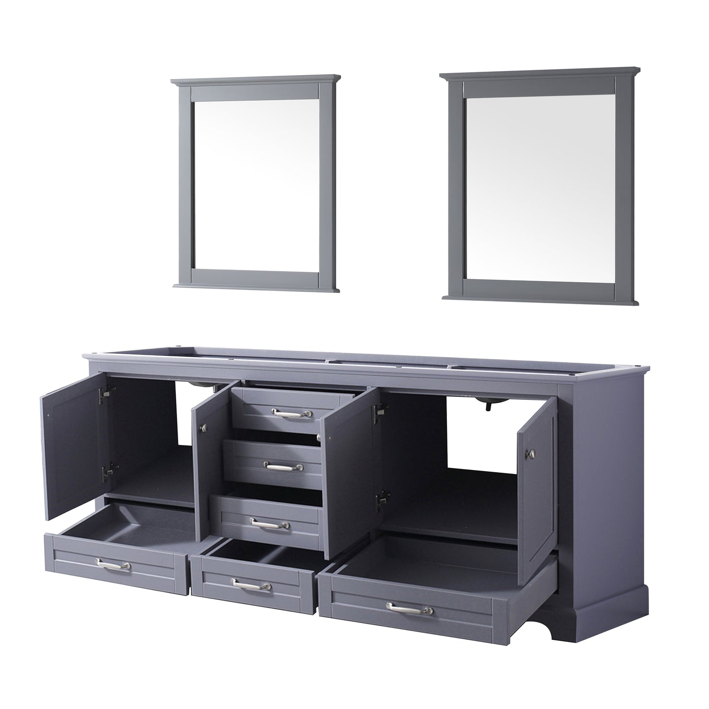 Dukes 80 in. W x 22 in. D Dark Grey Double Bath Vanity