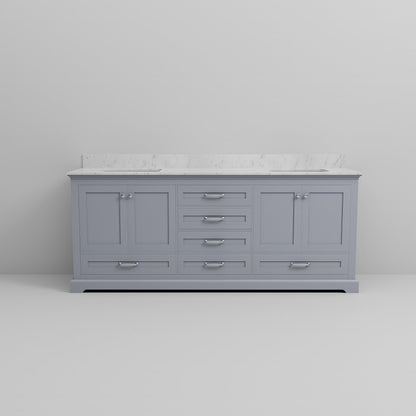 Dukes 80 in. W x 22 in. D Dark Grey Double Bath Vanity