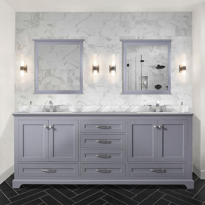 Dukes 80 in. W x 22 in. D Dark Grey Double Bath Vanity
