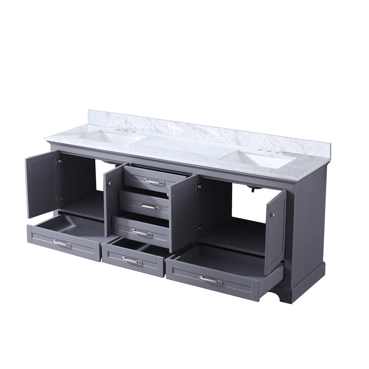 Dukes 80 in. W x 22 in. D Dark Grey Double Bath Vanity