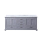 Dukes 80 in. W x 22 in. D Dark Grey Double Bath Vanity