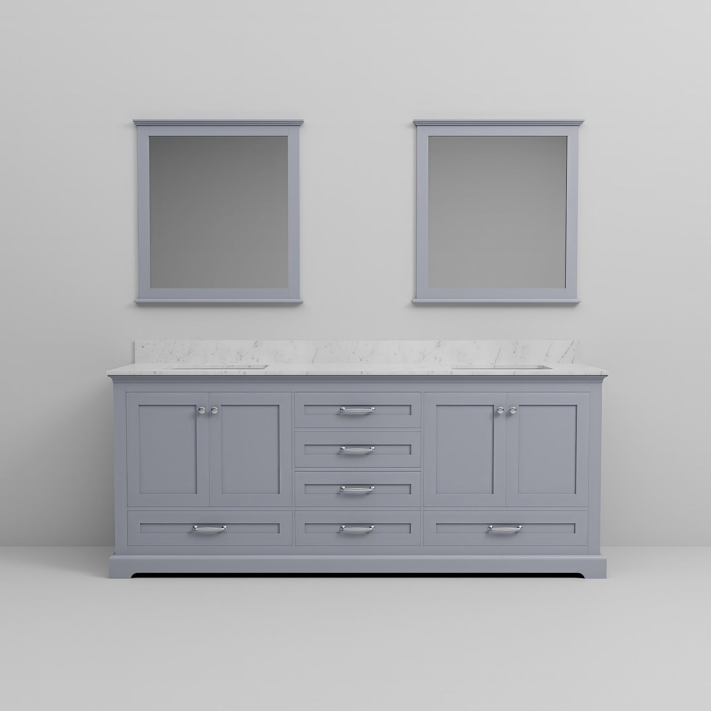 Dukes 80 in. W x 22 in. D Dark Grey Double Bath Vanity