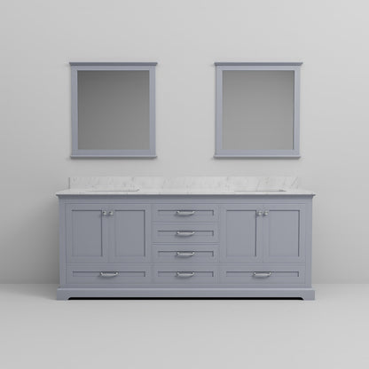 Dukes 80 in. W x 22 in. D Dark Grey Double Bath Vanity