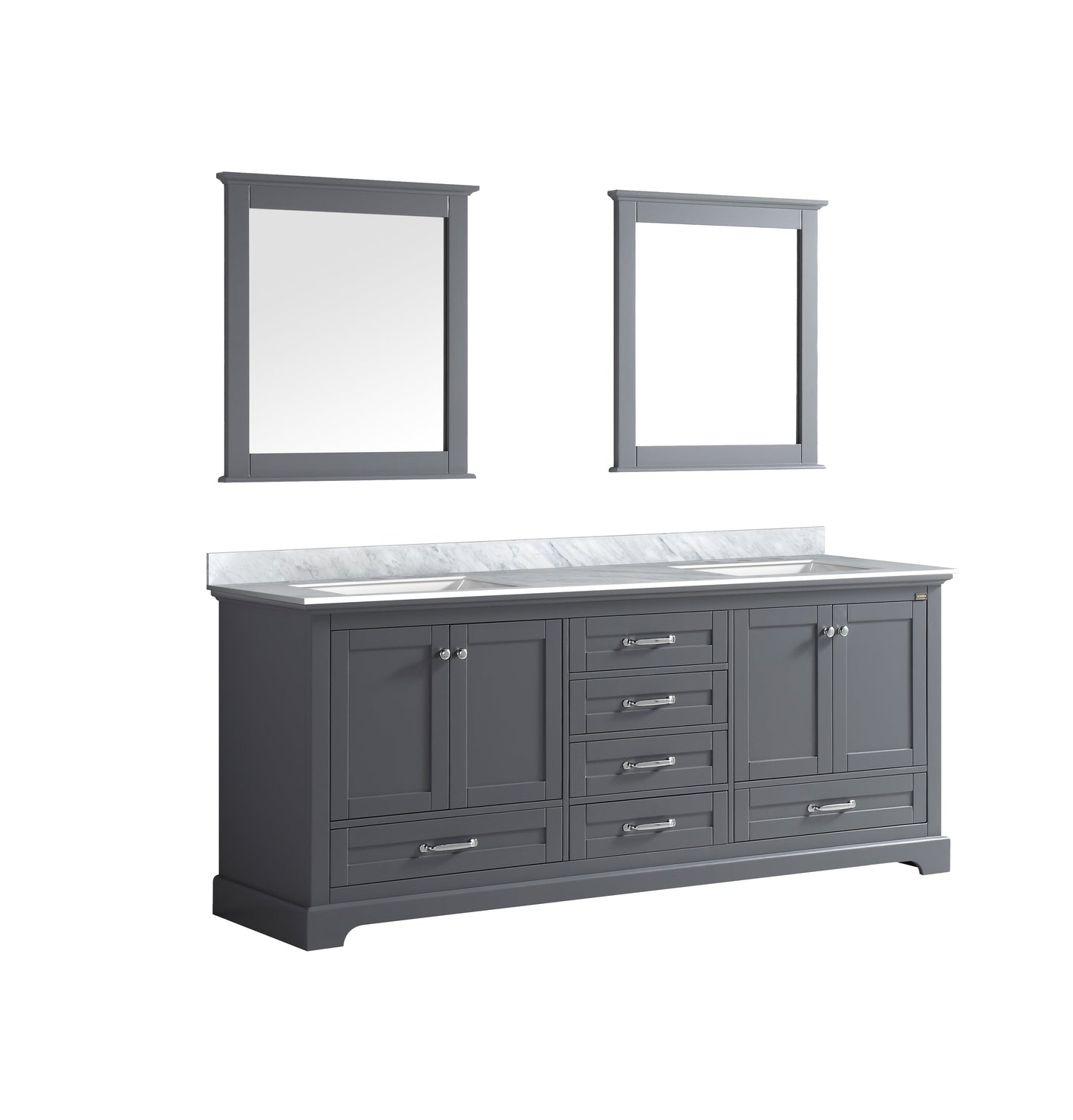 Dukes 80 in. W x 22 in. D Dark Grey Double Bath Vanity