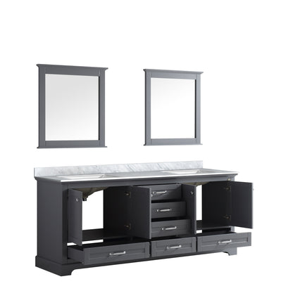 Dukes 80 in. W x 22 in. D Dark Grey Double Bath Vanity