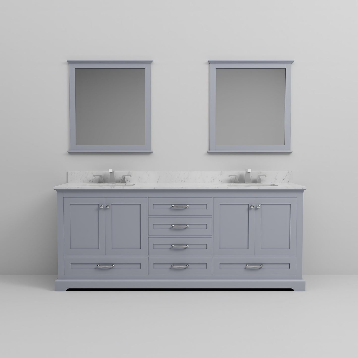 Dukes 80 in. W x 22 in. D Dark Grey Double Bath Vanity