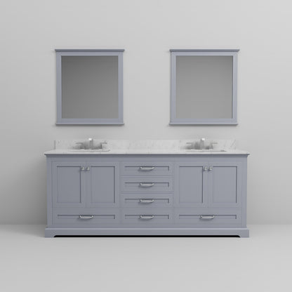 Dukes 80 in. W x 22 in. D Dark Grey Double Bath Vanity
