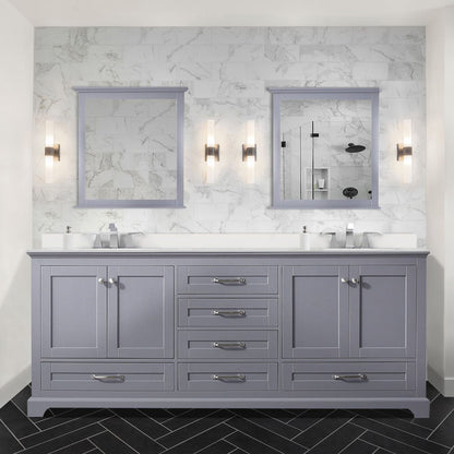 Dukes 80 in. W x 22 in. D Dark Grey Double Bath Vanity